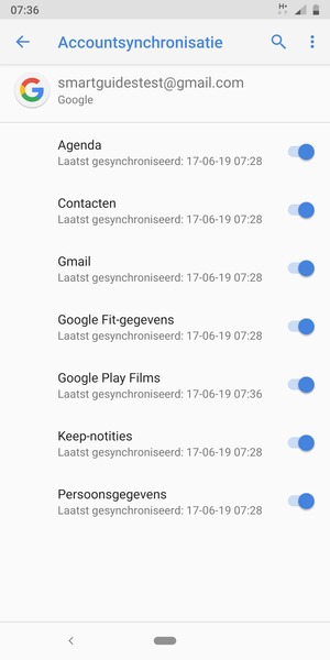 Selecteer de Menu-knop