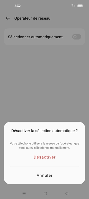 Sélectionnez Désactiver