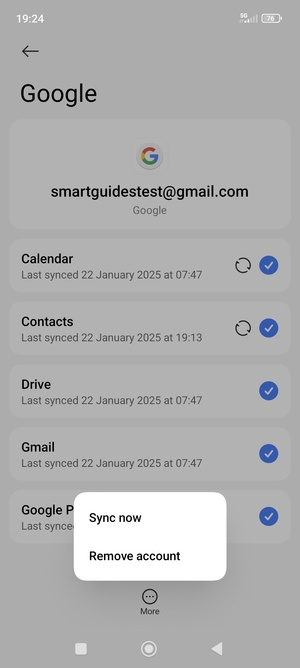 Select Sync now