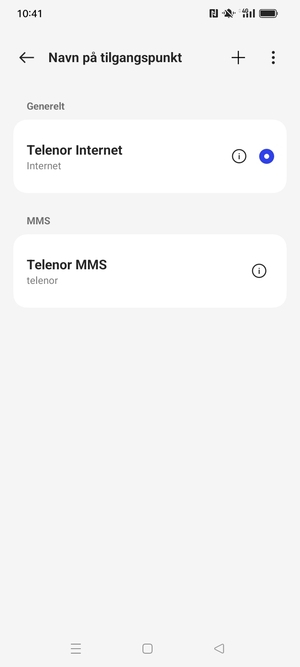 Velg menyknappen