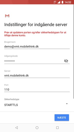 Vælg Sikkerhedstype