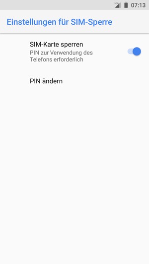 Wählen Sie PIN ändern