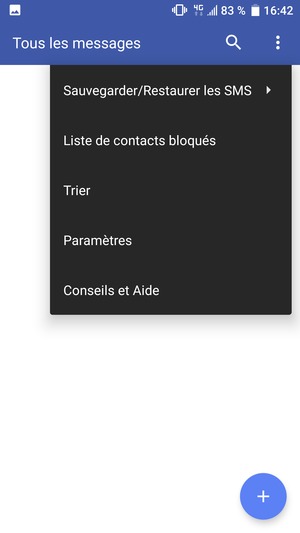 Sélectionnez Paramètres