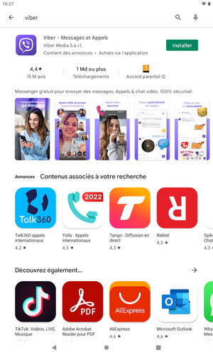 Sélectionnez l'appli