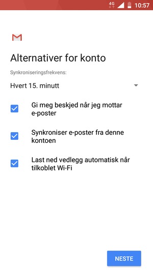 Velg NESTE