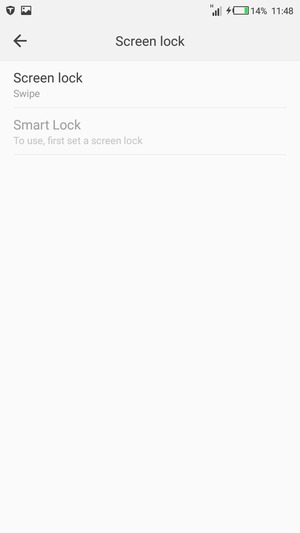 Select Screen lock