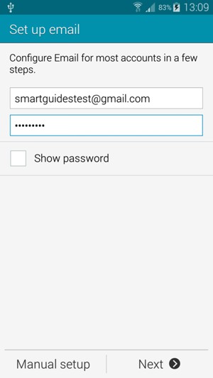 Enter your Email address and Password. Select Next