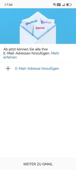 Wählen Sie E-Mail-Adresse hinzufügen