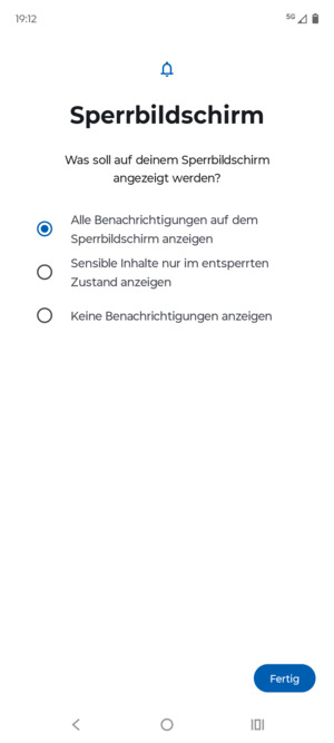 Wählen Sie die gewünschte Option und wählen Sie Fertig