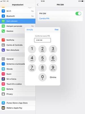 Conferma il Nuovo PIN e seleziona Fine