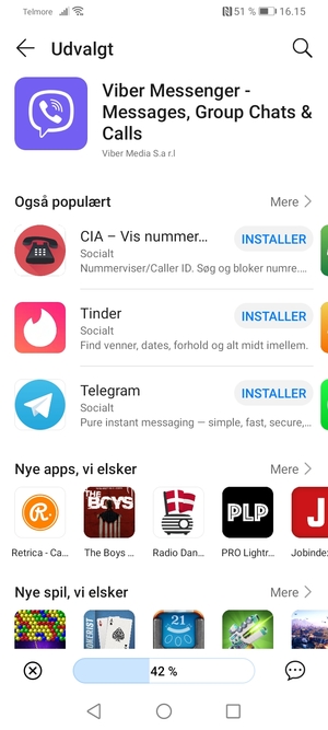 Afvent at installeringen er afsluttet