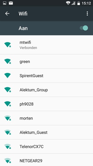 U bent nu verbonden met het WiFi-netwerk