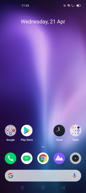 Swipe up