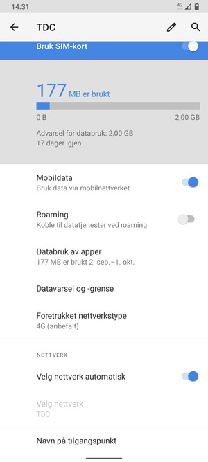 Bla til og velg Navn på tilgangspunkt