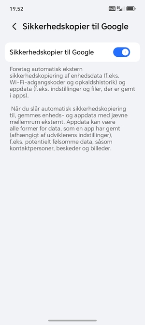 Vælg Tilbage-knappen