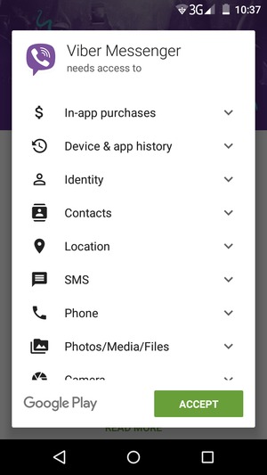 Select ACCEPT