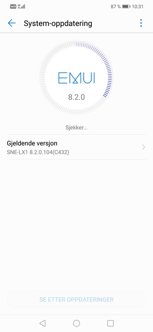 Vent til søket er ferdig