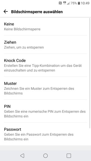 Wählen Sie Muster