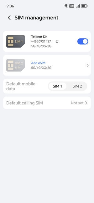 Select Add eSIM