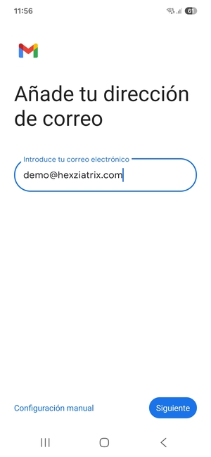 Introduzca su dirección de correo electrónico y seleccione Siguiente