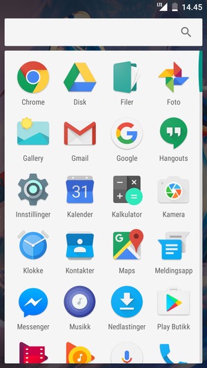 Bla til og velg Innstillinger