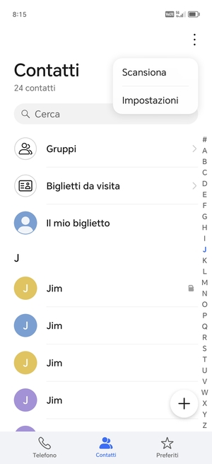 Seleziona Impostazioni
