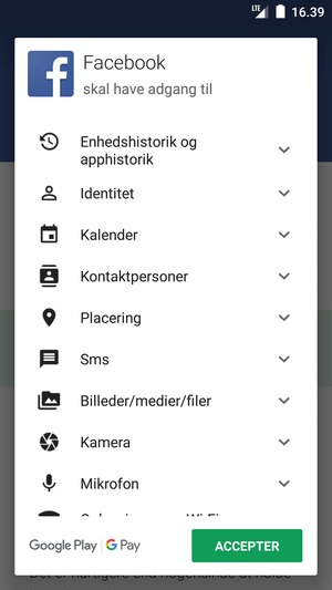 Vælg ACCEPTER