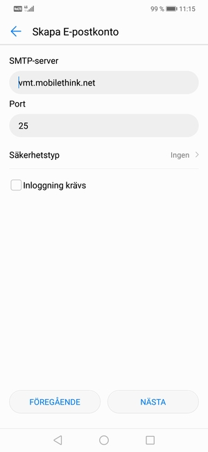 Avmarkera Inloggning krävs-rutan och välj NÄSTA