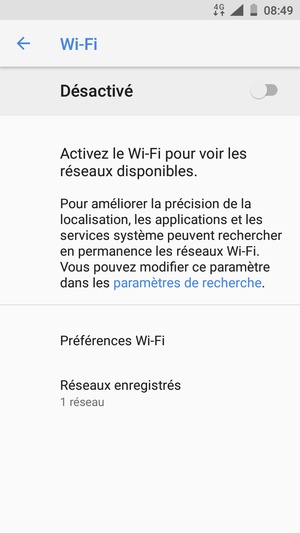 Activer le Wi-Fi