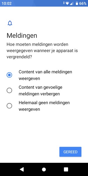 Selecteer uw voorkeursoptie en selecteer GEREED