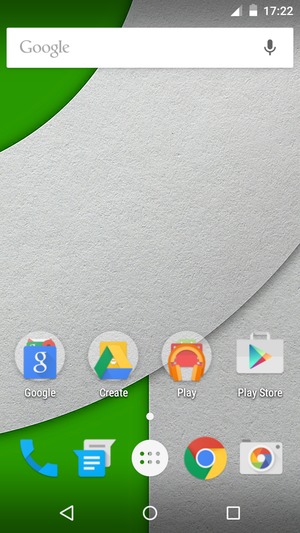 Slide down the top menu
