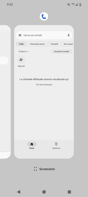 Scorri verso l'alto le app per chiuderle