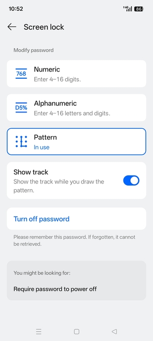 Your phone is now secure with a screen lock