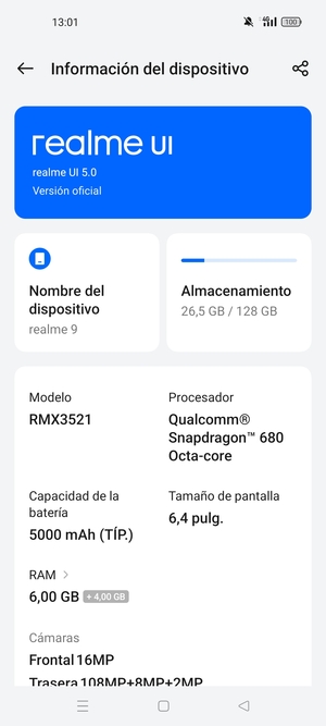 Seleccione realme UI