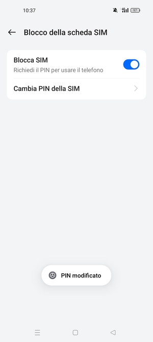 Il tuo PIN della SIM è stato modificato