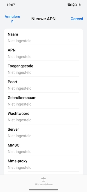 Voer mms-gegevens in