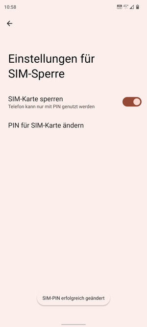 Ihre SIM-PIN wurde geändert
