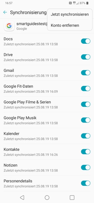 Wählen Sie Jetzt synchronisieren