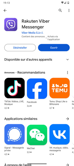 Sélectionnez Ouvrir