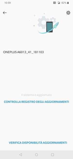 Se il tuo telefono è aggiornato, vedrai la seguente schermata