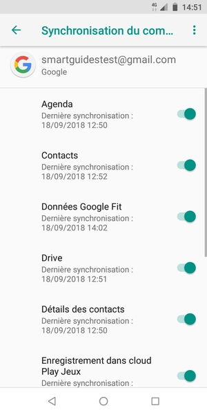 Sélectionnez le bouton du Menu