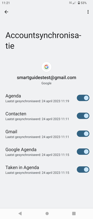 Zorg ervoor dat Contacten geselecteerd is
