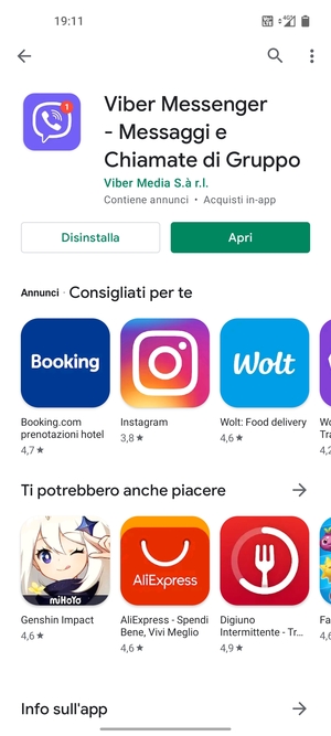 Seleziona Apri