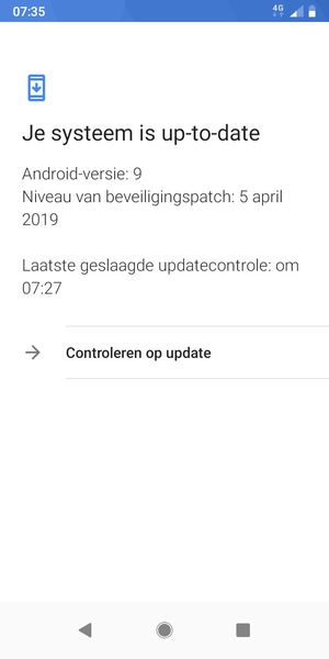 Selecteer Controleren op update