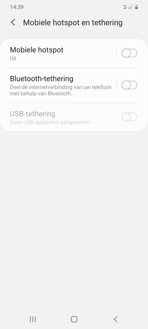 Selecteer Mobiele hotspot