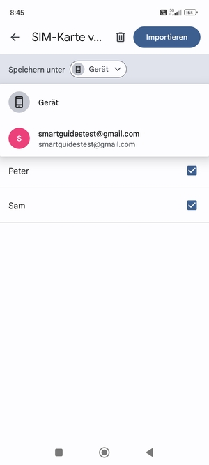 Wählen Sie Ihr Google Konto