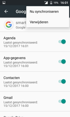 Selecteer Nu synchroniseren
