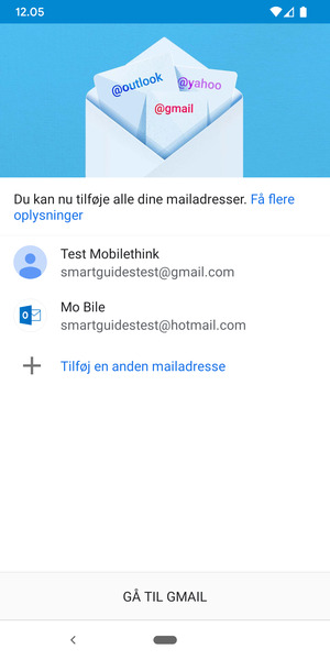 Vælg GÅ TIL GMAIL
