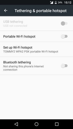Select Set up Wi-Fi hotspot