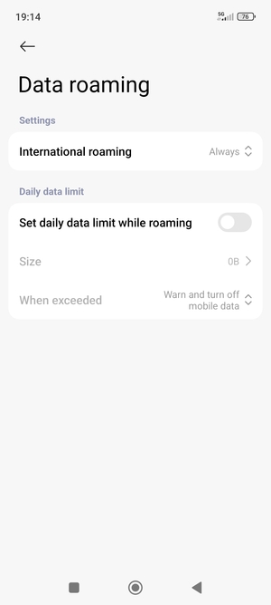 Select International roaming
